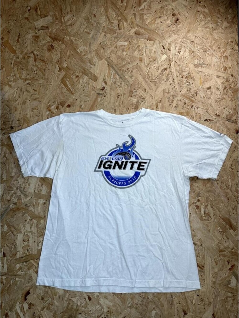Orlando Magic Adidas Shirt Mens XL White Blue and White Ignite Playoffs 2010